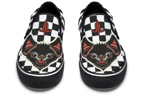 Wide toe box Checkered Bats V2 Slip On Shoes