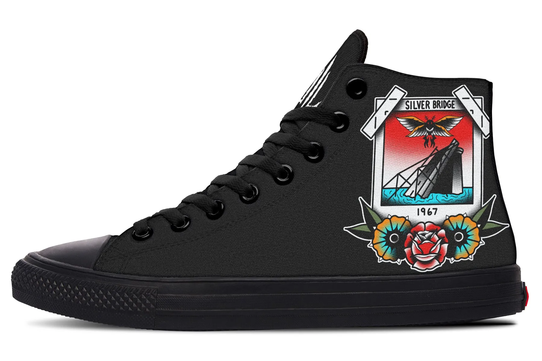 Wide Base Mothman Photo High Tops