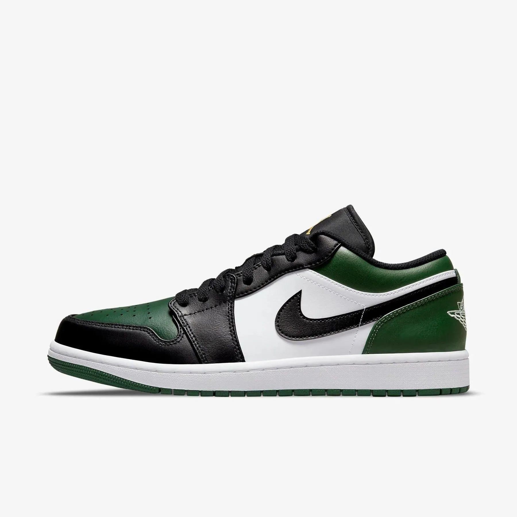 (Men's) Air Jordan 1 Low 'Green Toe' (2021) 553558-371 Lightweight Cushioned Sole