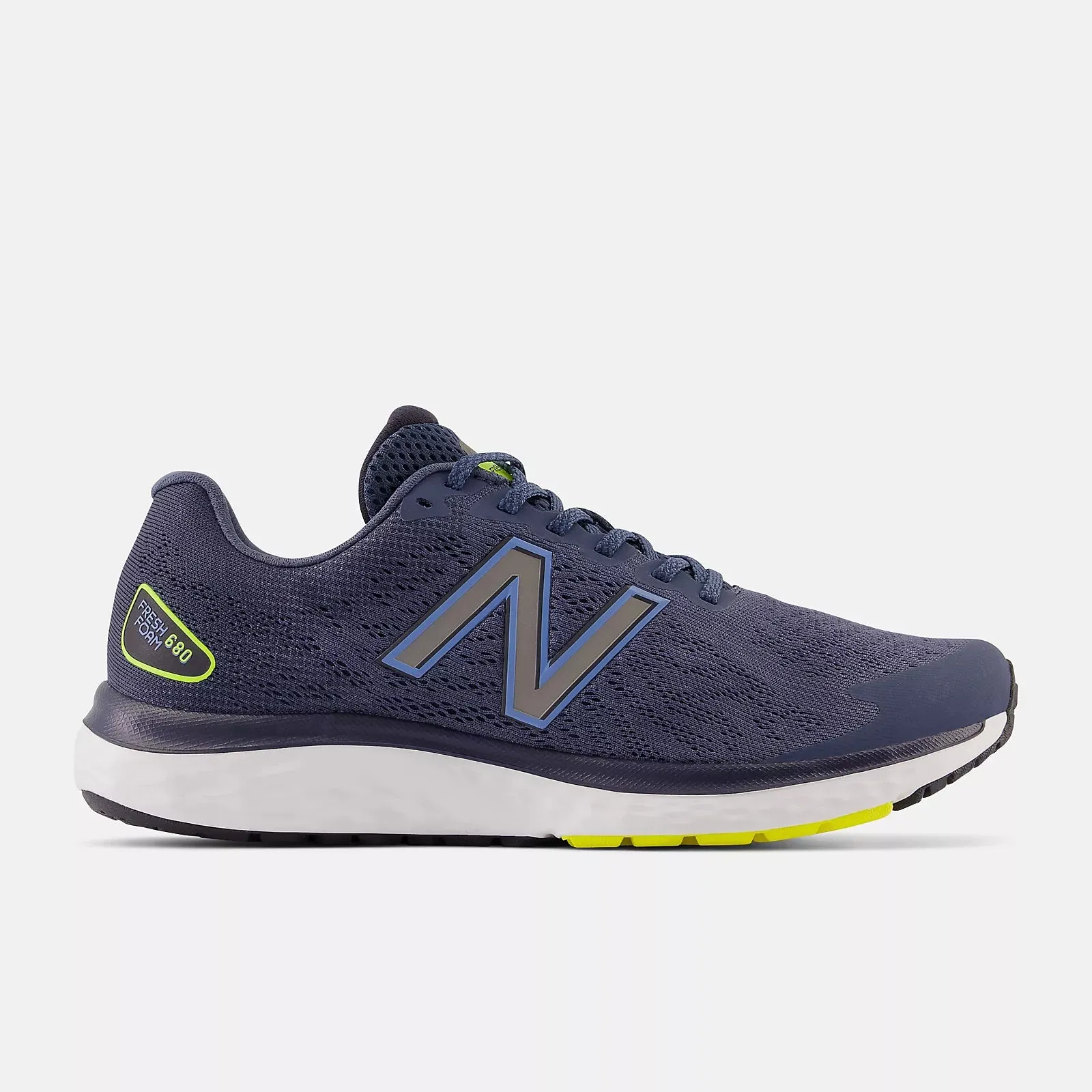 Fresh Foam 680v7 - Navy with Yellow Fresh Tone Court Grip