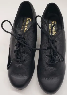 Kiyomi -- Unisex Split Sole Tap Oxford -- Black Eco Friendly Office Workers Cushioned Base Health Focused