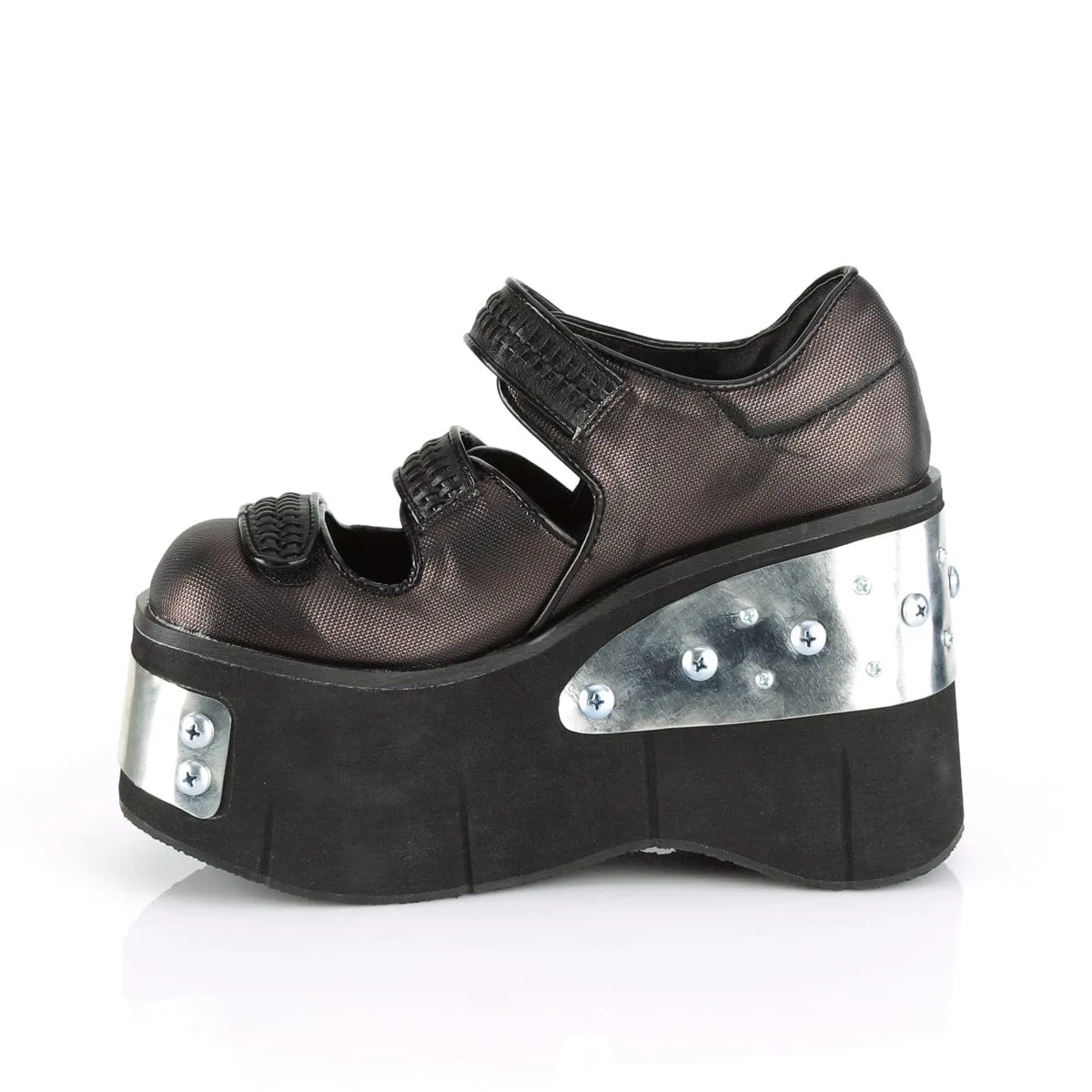 KERA-13 Black-Pewter Vegan Leather Wet Land