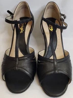 Arch Fit Urban Walk 3" Samantha -- Flare Heel Latin Sandal -- Black