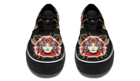 Blooming Girl Head Classic Shoes Soul Step