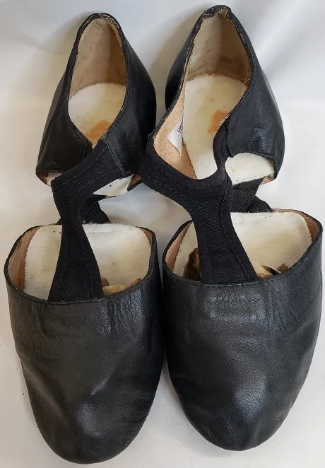 1" Grecian -- Elasto-Split Teaching Shoes -- Black School Day