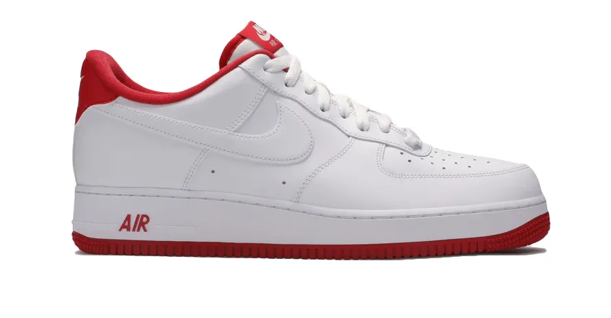 Red Glow Nike Air Force 1 Low White University Red (GS)
