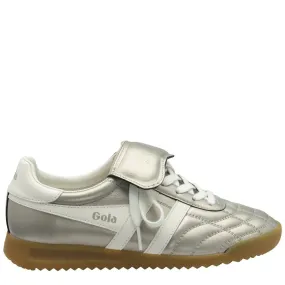 Narrow Fit Leather Touch Gola Classics Women's Stadium '86 in Champagne/Off White