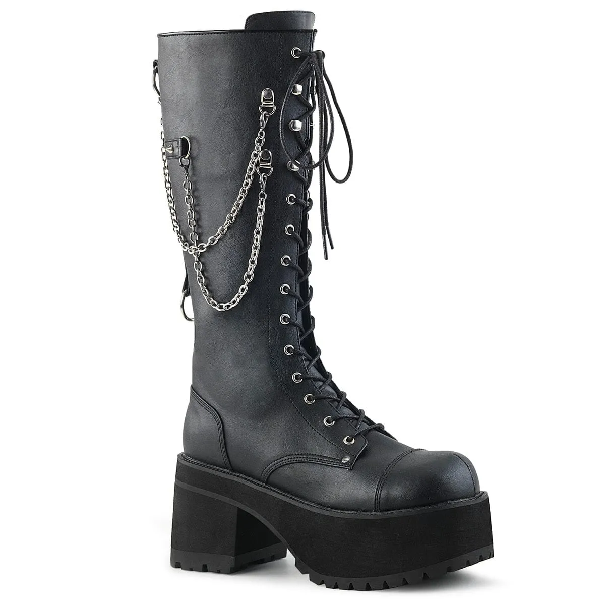 RANGER-303 Black Faux Leather Good Traction