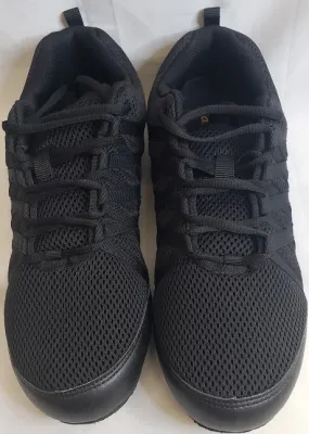 Zoom II -- Mesh and PU Full Sole Dancesneaker -- Black Stretch Fabric Work Commute Supportive Core Active People