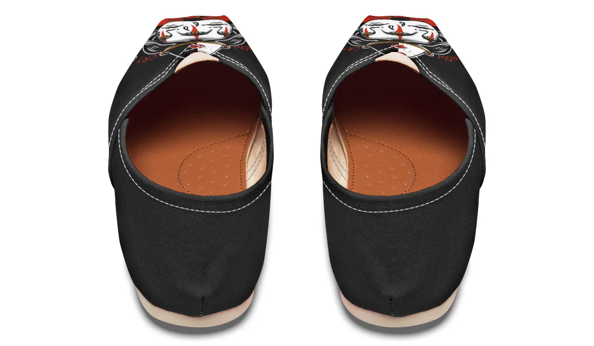 Pair Quick Smile Now Cry Later Casual Shoes