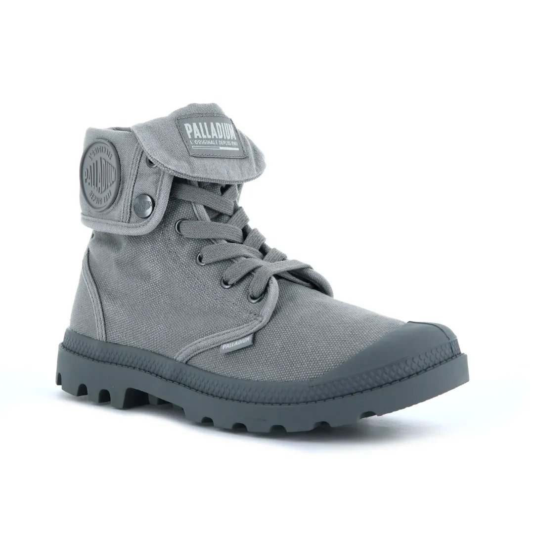 Shock Absorbing River Crossing Baggy Canvas Boot in Titanium from Palladium