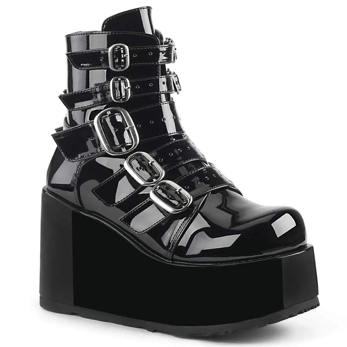 CONCORD-57 Black Patent heel cup Strap Mode