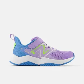 Rave Run v2 Bungee Lace with Top Strap - Lilac Glo with Sky Blue Freeze Grip Neutral Glow