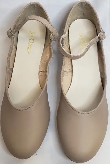 1.25" Meredith -- Mary Jane Ballroom Shoe -- Tan Heat Mode