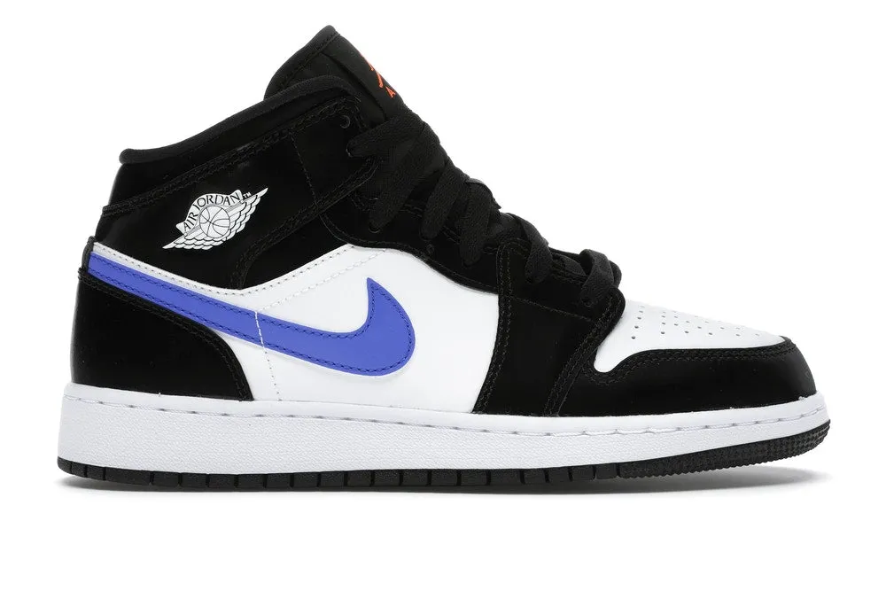 Light Core Jordan 1 Mid Black Racer Blue White (GS)