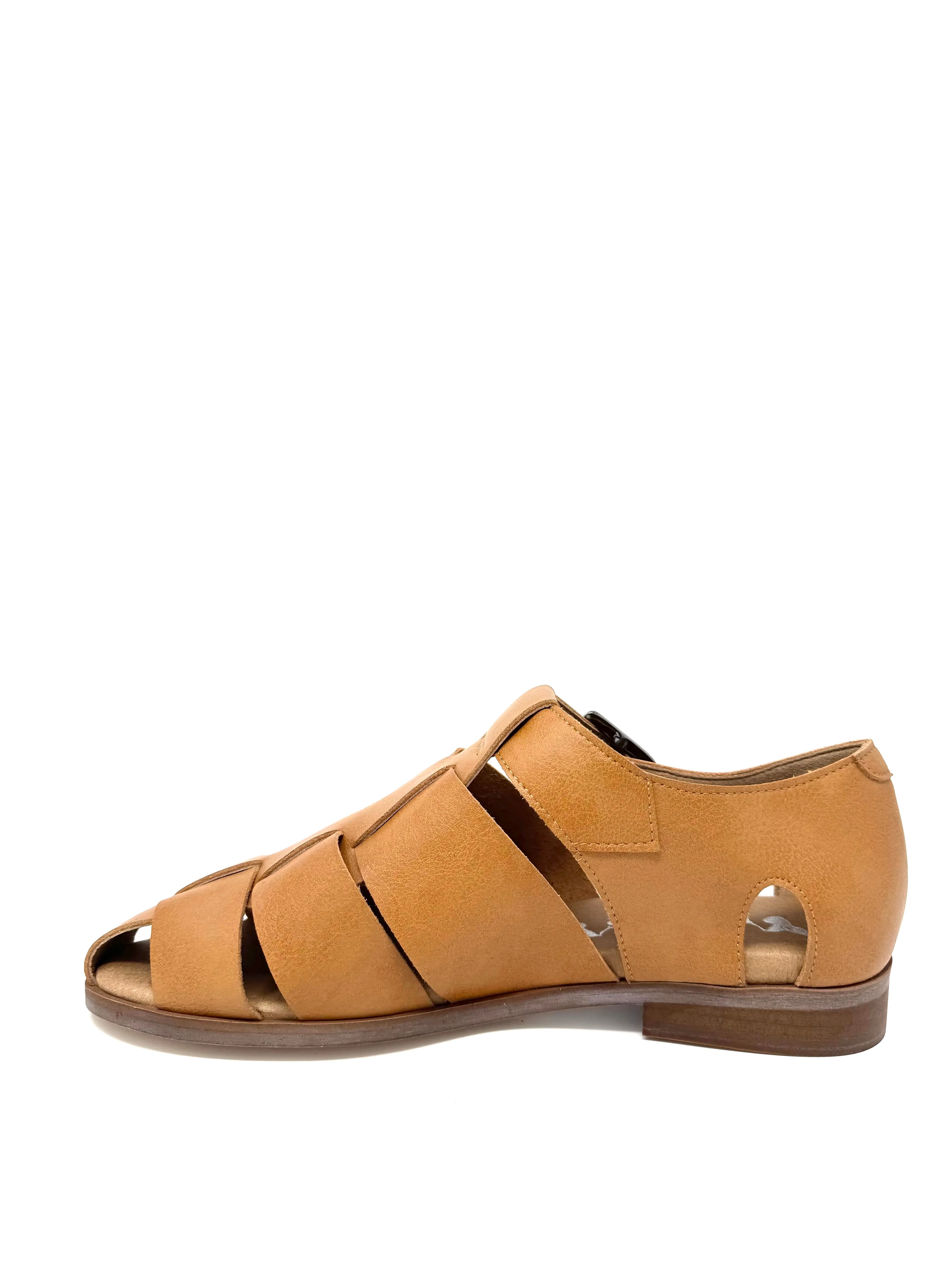 Padded Comfort Standing Workers Courtney Sandal in Camel from Novacas