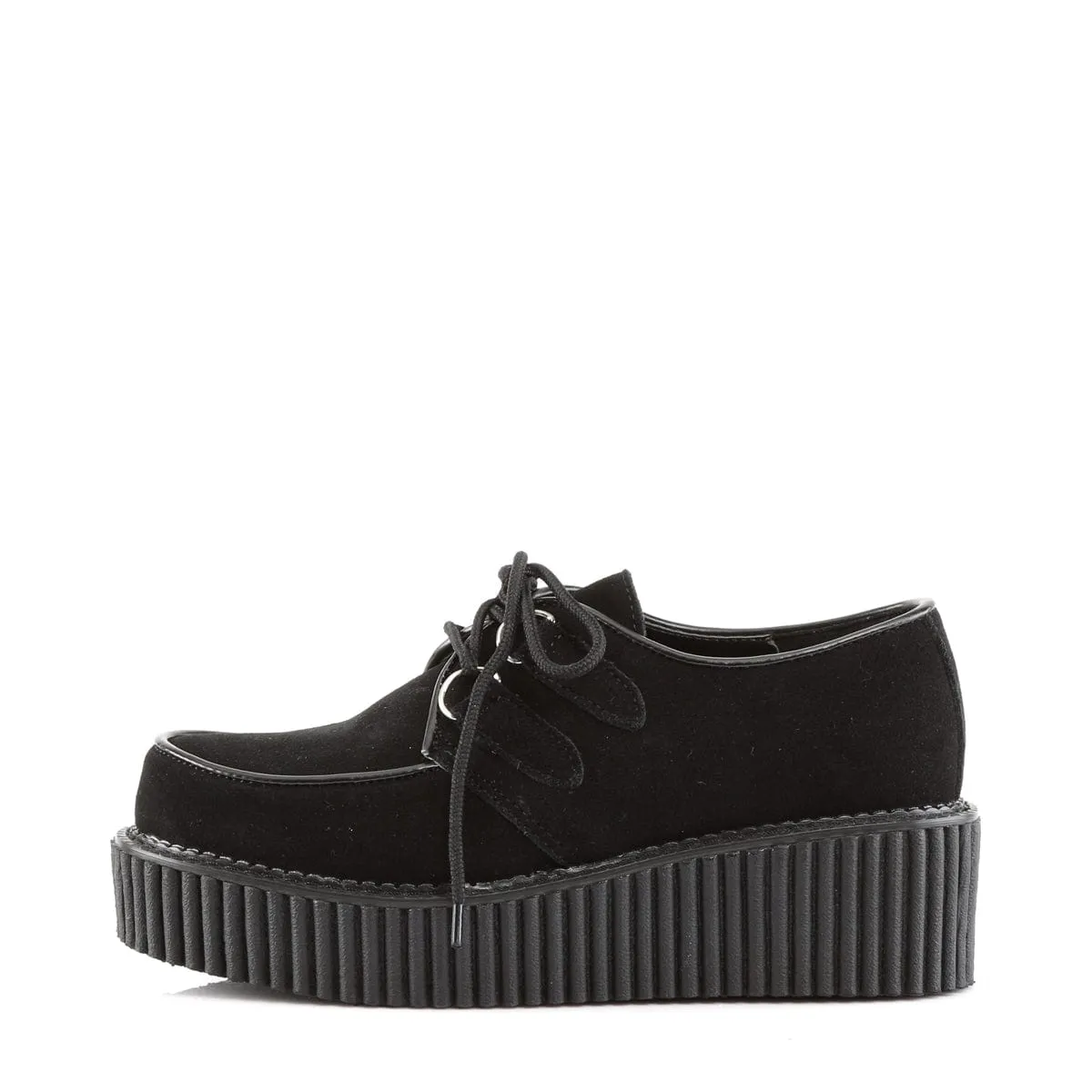 CREEPER-101 Black Suede Cotton Touch Sport Edge
