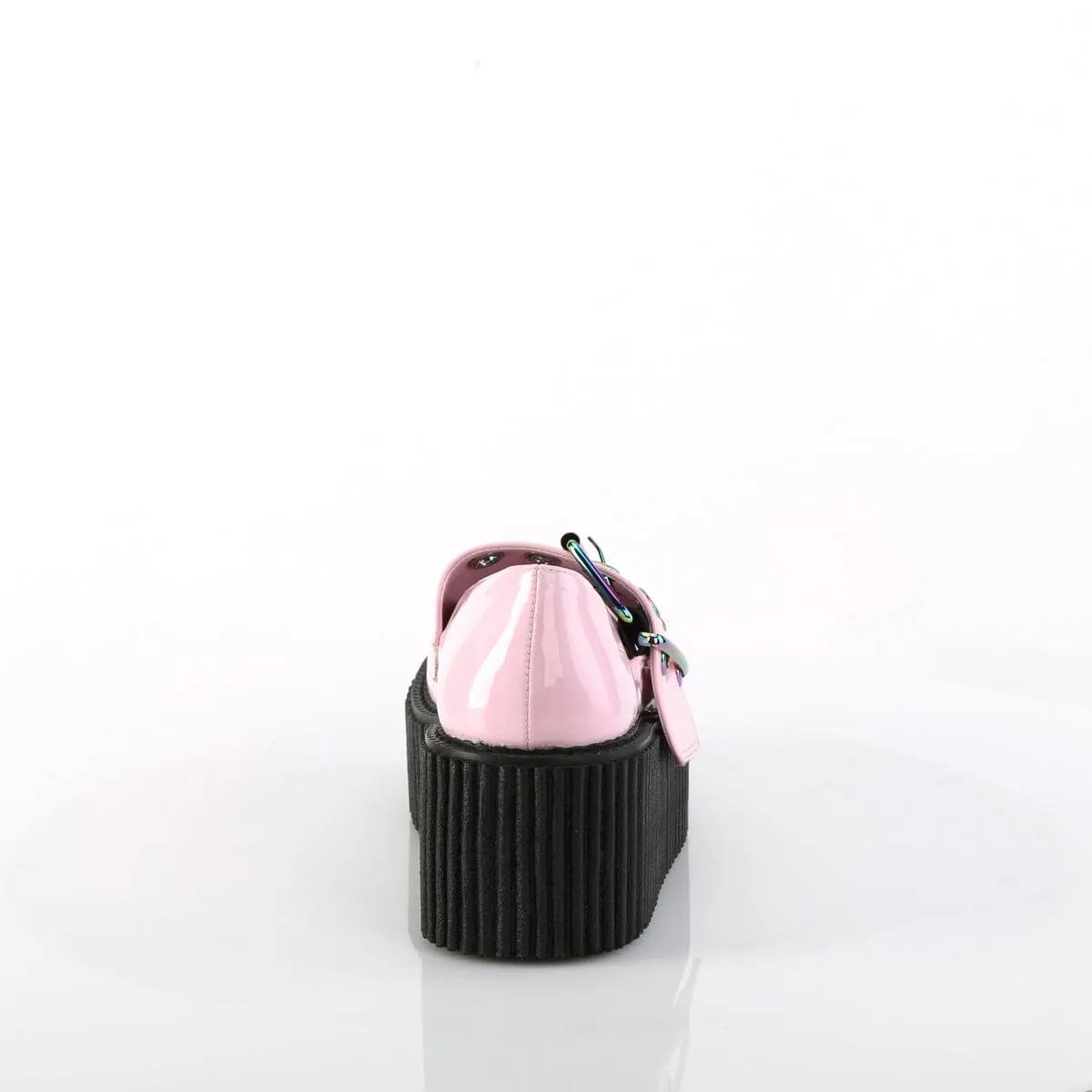 Field Walk Firm Ground CREEPER-230 Baby Pink Hologram Patent