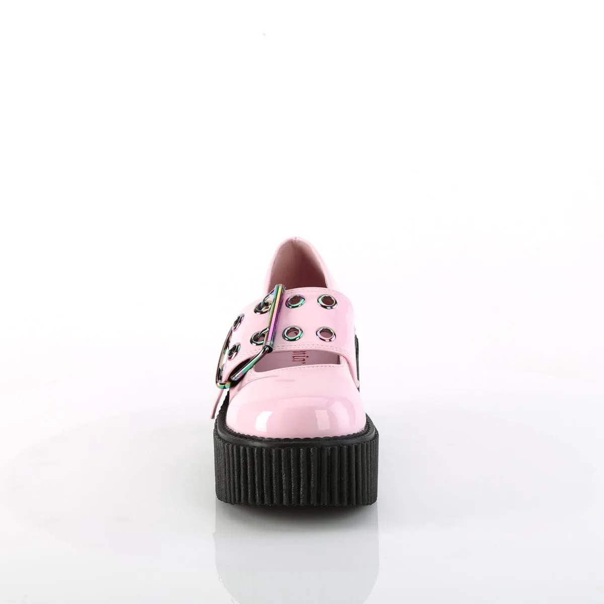 CREEPER-230 Baby Pink Hologram Patent lightweight fabric Rich Jewel