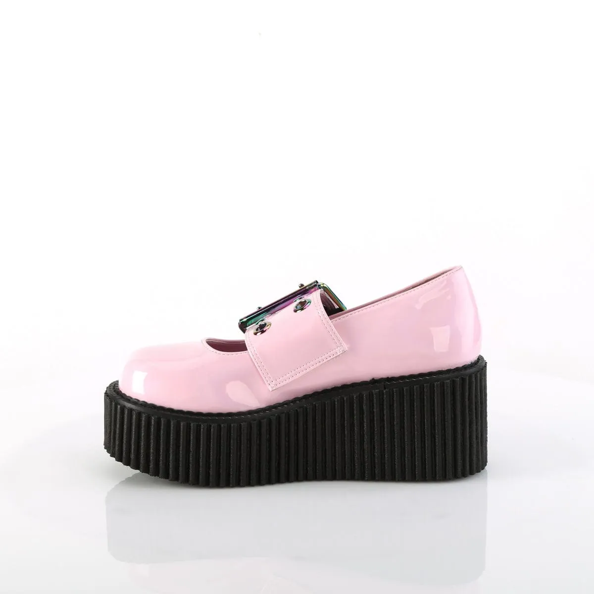 Event Mode Comfort Outsole CREEPER-230 Baby Pink Hologram Patent