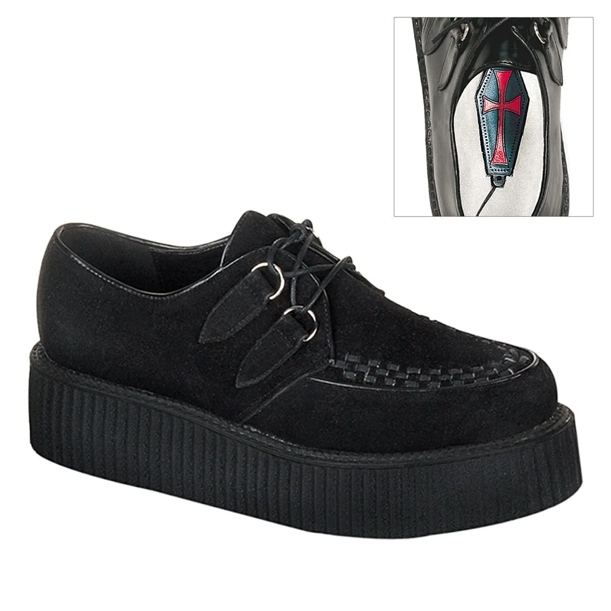 Gloss Mood Couple Pair CREEPER-402S Black Suede