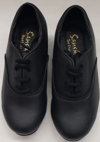 Crockett -- Boy's Tap Oxford -- Black Comfort Strap Date night