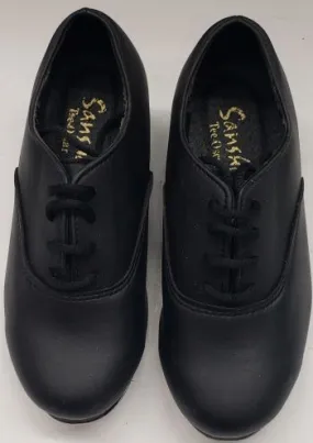 Crockett -- Boy's Tap Oxford -- Black Comfort Strap Date night