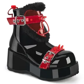 CUBBY-57 Black Patent -Red PVC Travel Must Training