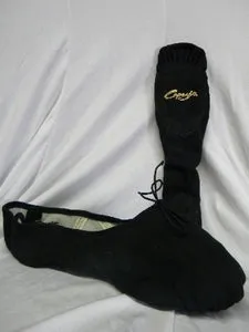 Anti Odor Urban Stroll Romeo Canvas -- Split Sole Ballet Slipper -- Black