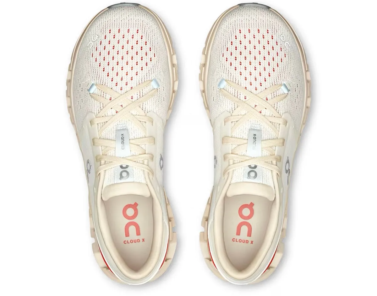 On Running Cloud X 4 Ivory Salmon (Women's) World Step