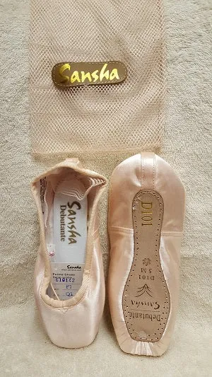 Debutante -- Demi-Pointe Shoe -- Peach Pink Satin Dad Pick Ergonomic Cold Weather