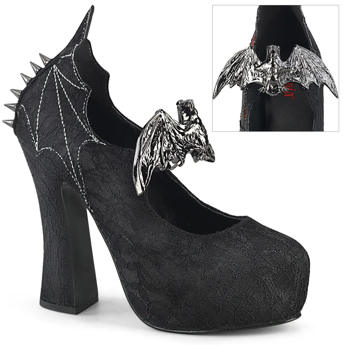 Toe Protection DEMON-18 Black Satin-Black Lace