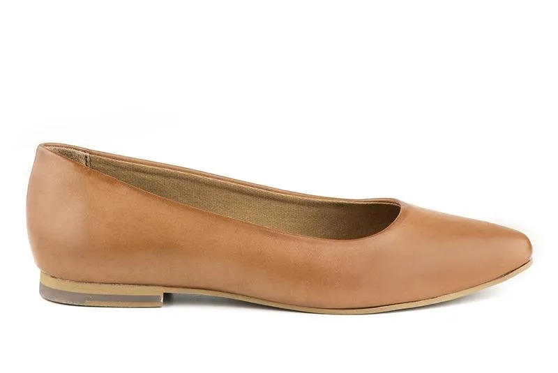 Diana Flats in Tan from Ahimsa Durable Material Trail Strong