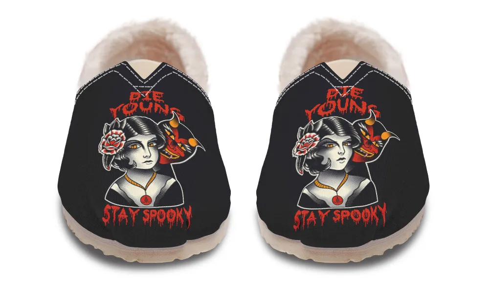 Die Young Stay Spooky Winter Casual Shoes Jungle Path