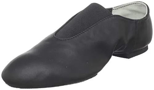 Donnie -- Split Sole Jazz Slip-On -- Black Slim Form