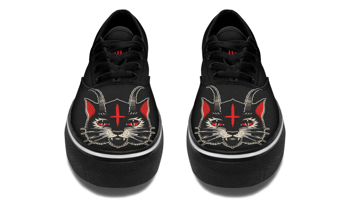 Demon Cat Classic Shoes Low Top