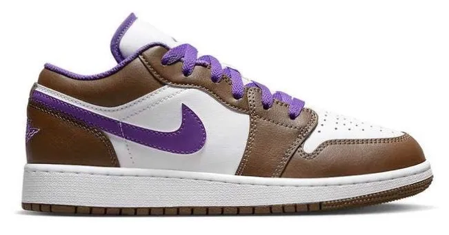 Nike Air Jordan 1 Low "Brown and Purple" (GS) Nordic Tone Work Life
