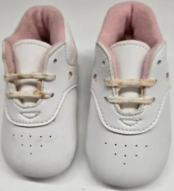 Rickia -- Infant's Sneaker with Soft Sole -- White/Pink Runway Glow