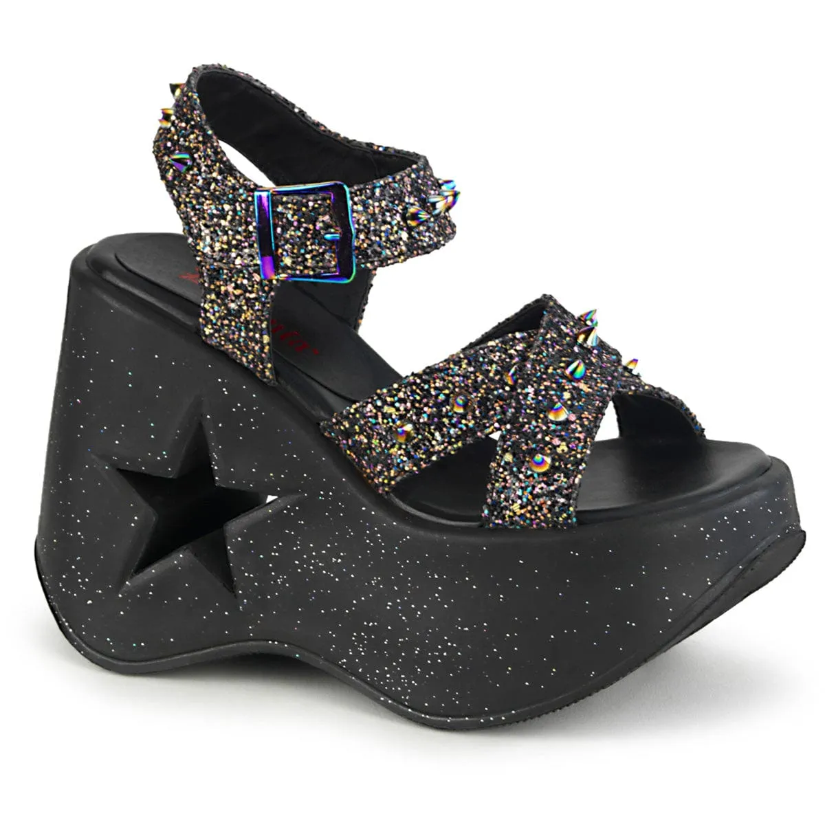 Style Pop Adjustable Fit DYNAMITE-02 Black Multi Glitter