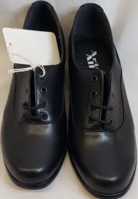 1.25" Kirsten -- Leather Sole Oxford -- Black Quick Drying Work Commute Dust Guard