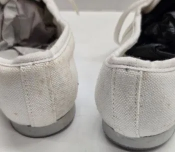 design Edwin -- Canvas Split Sole Jazz Shoe, Suede Sole -- White