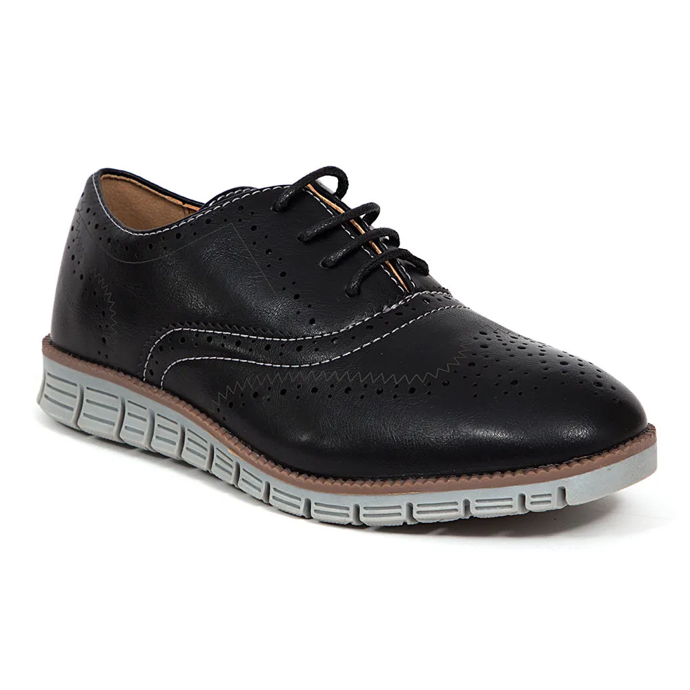 Kids' Benton Jr. in Black Soft Leather Oxfords Go-to Wear