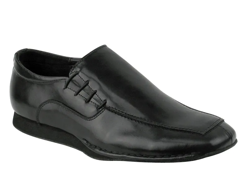 Sancho -- Unisex Side Tie Salsa Oxford -- Black Stable Step