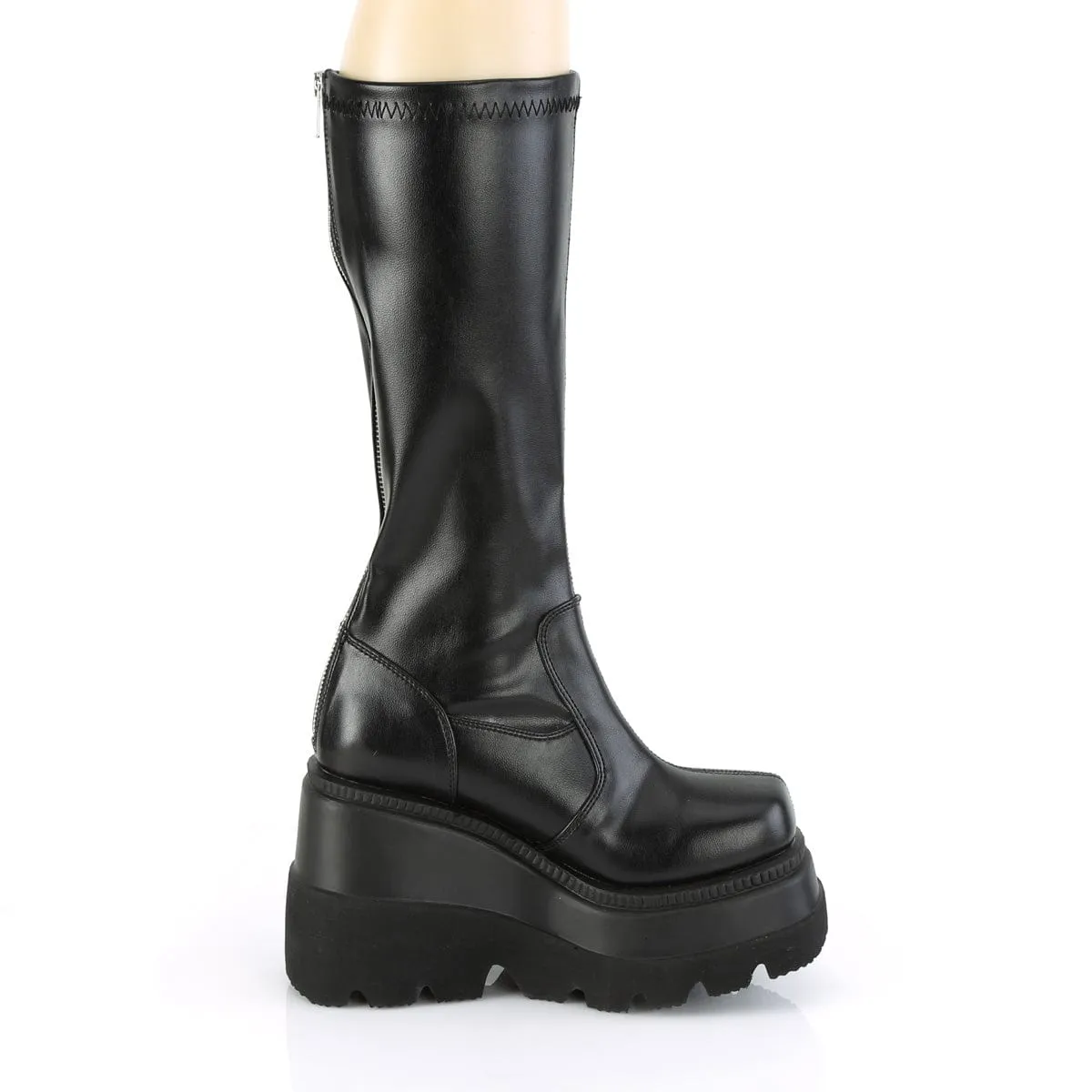 Rain Step SHAKER-65 Black Stretch Vegan Leather