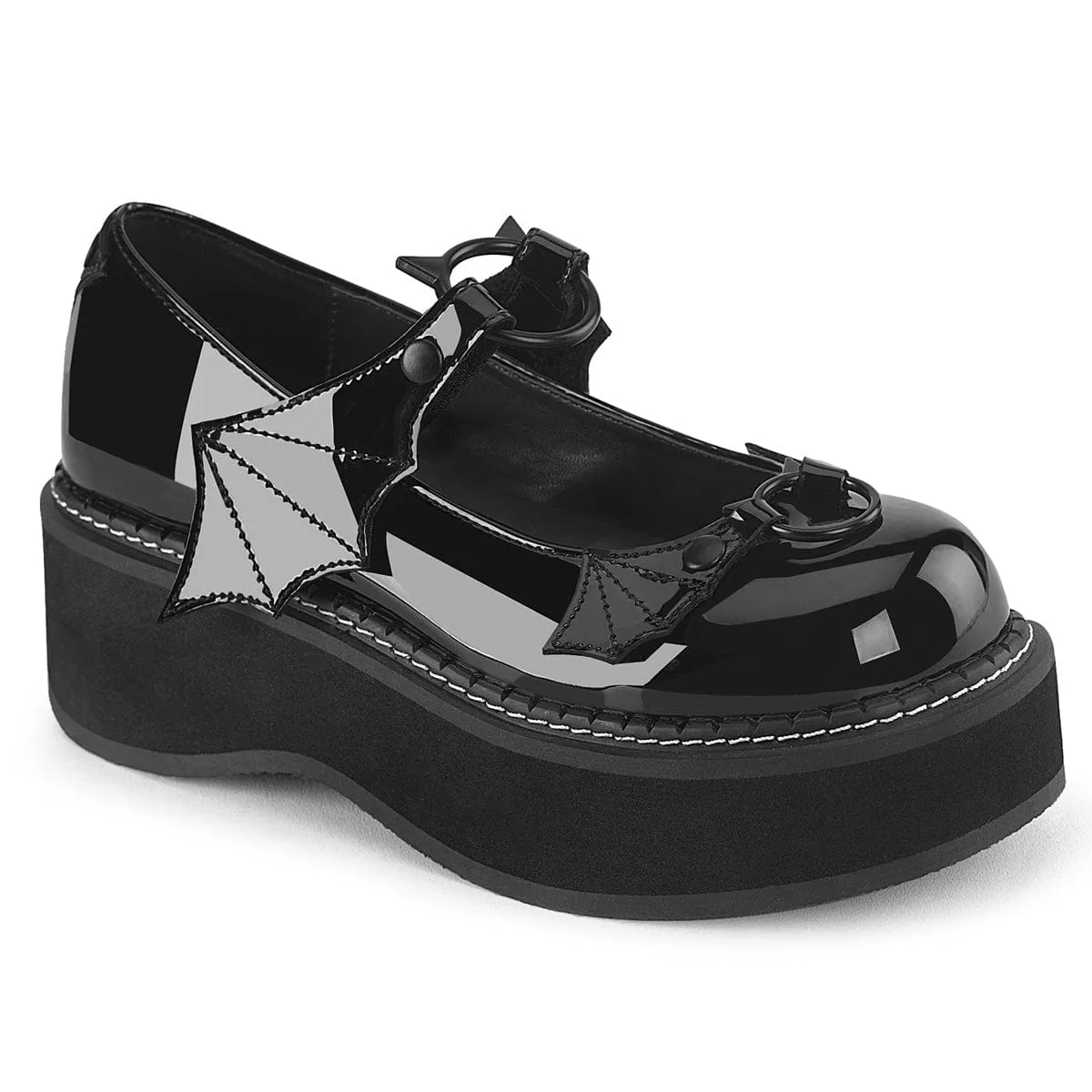 EMILY-23 Black Patent Silent Walk Low Profile