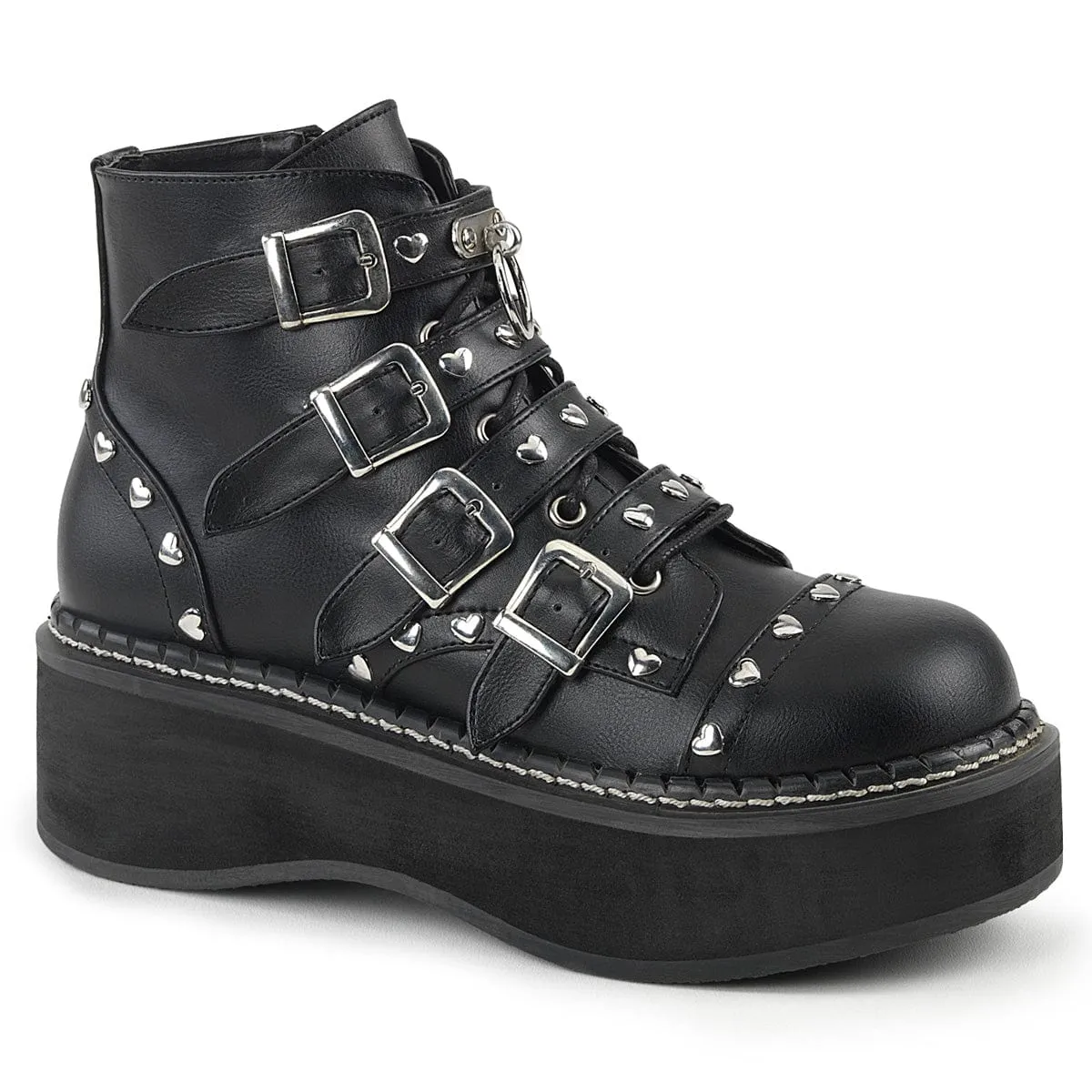 Snow Warm EMILY-315 Black Vegan Leather