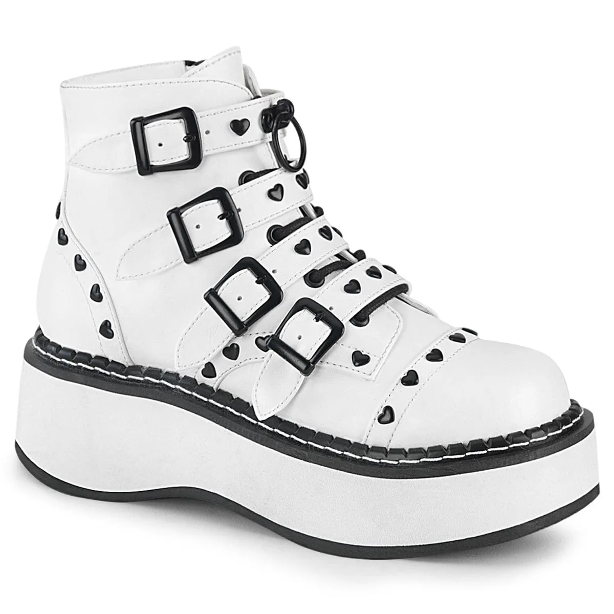 Anti Slip easy move EMILY-315 White Vegan Leather
