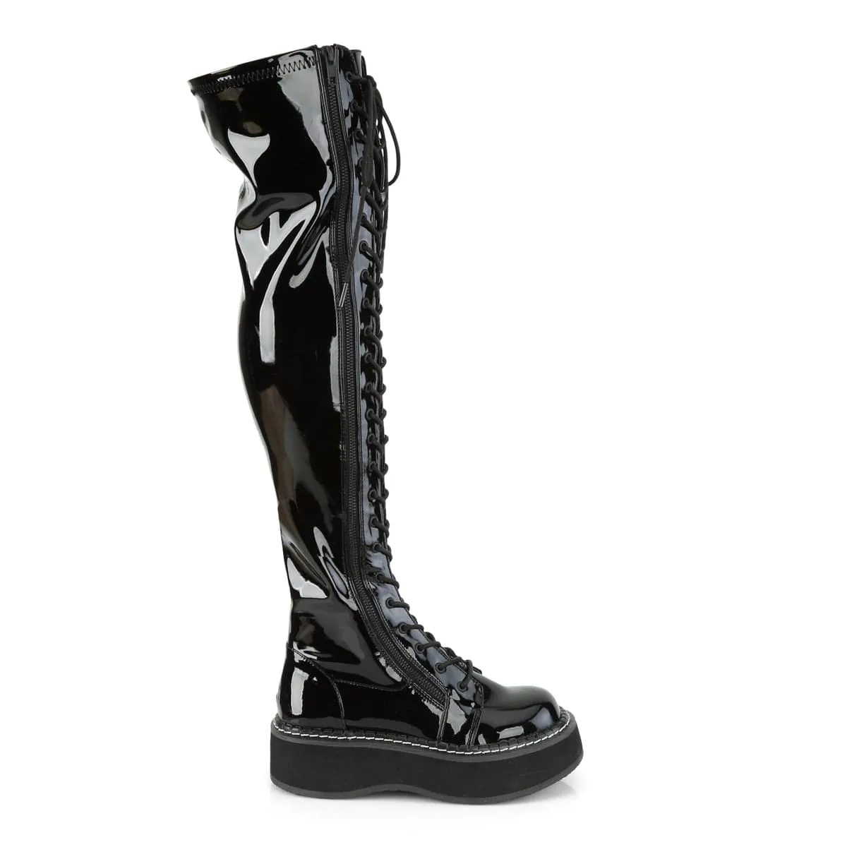 EMILY-375 Black Patent Brave Walk