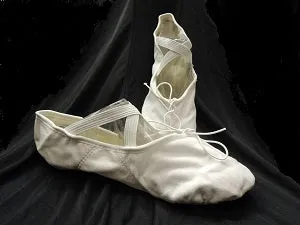 Romeo Canvas -- Split Sole Ballet Slipper -- White Soul Walk