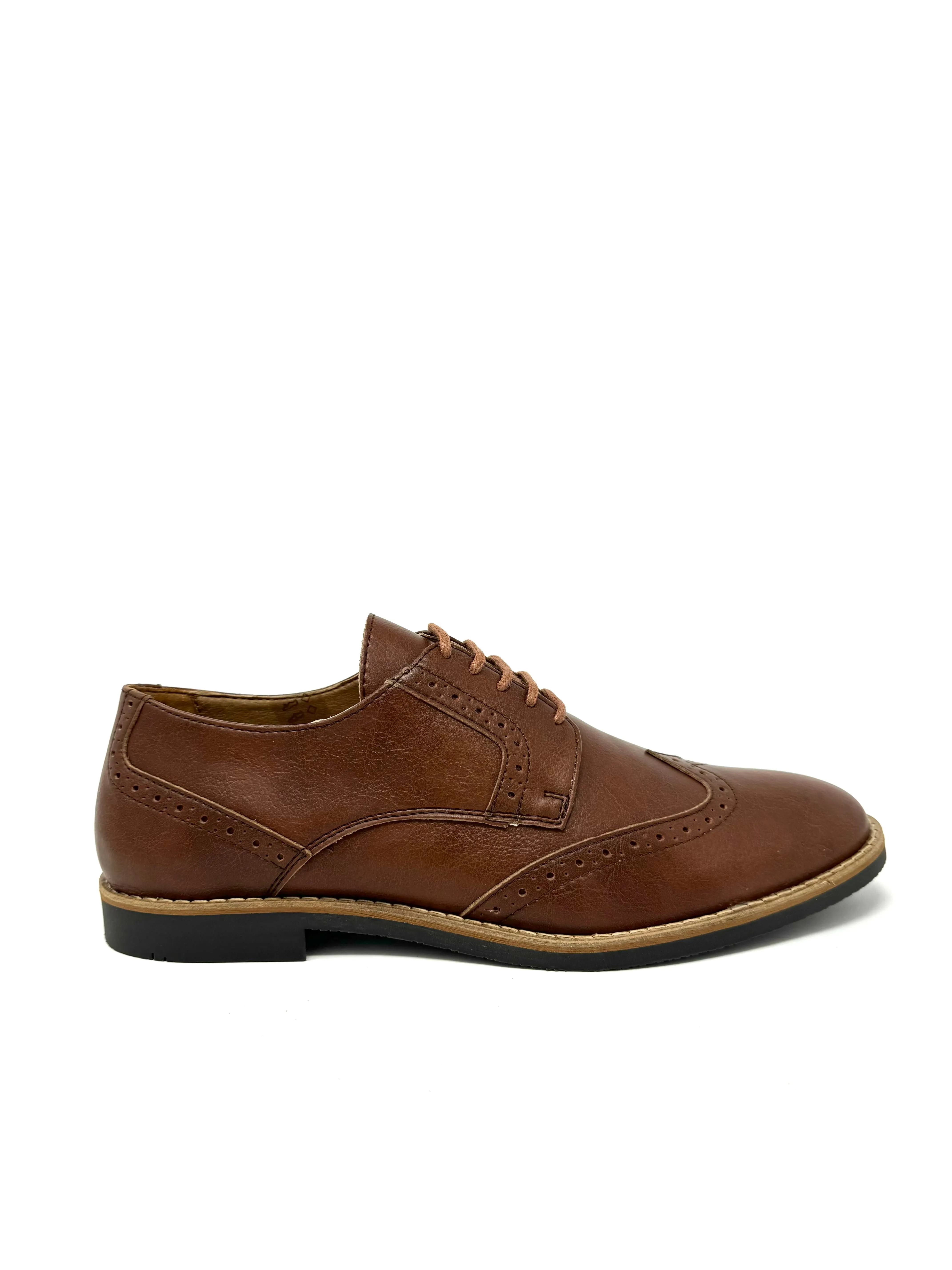 Step Ahead Cotton Touch Ethan Brogue in Tan from Novacas